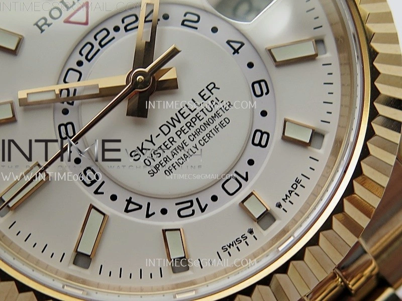 Sky-Dweller 326935 904L RG Noob 1:1 Best Edition White Dial on RG Jubilee Bracelet Asian 23J to 9001