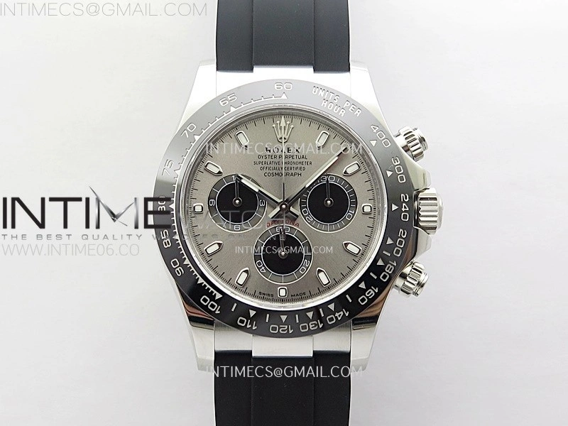 Daytona 116519 904L SS APSF 1:1 Best Edition Gray Dial Sticks Markers on Oysterflex Strap SH4130