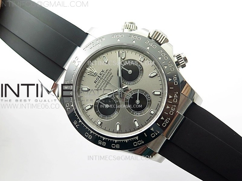 Daytona 116519 904L SS APSF 1:1 Best Edition Gray Dial Sticks Markers on Oysterflex Strap SH4130