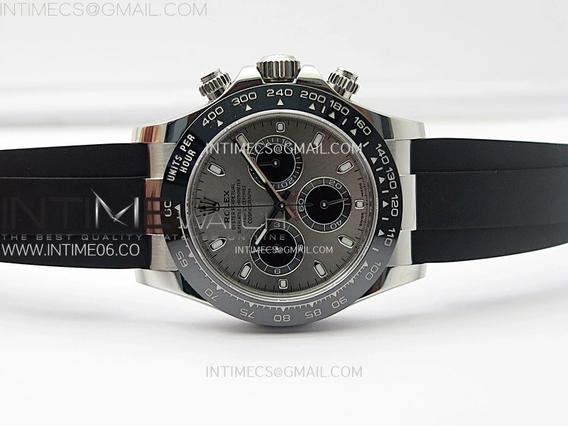 Daytona 116519 904L SS APSF 1:1 Best Edition Gray Dial Sticks Markers on Oysterflex Strap SH4130