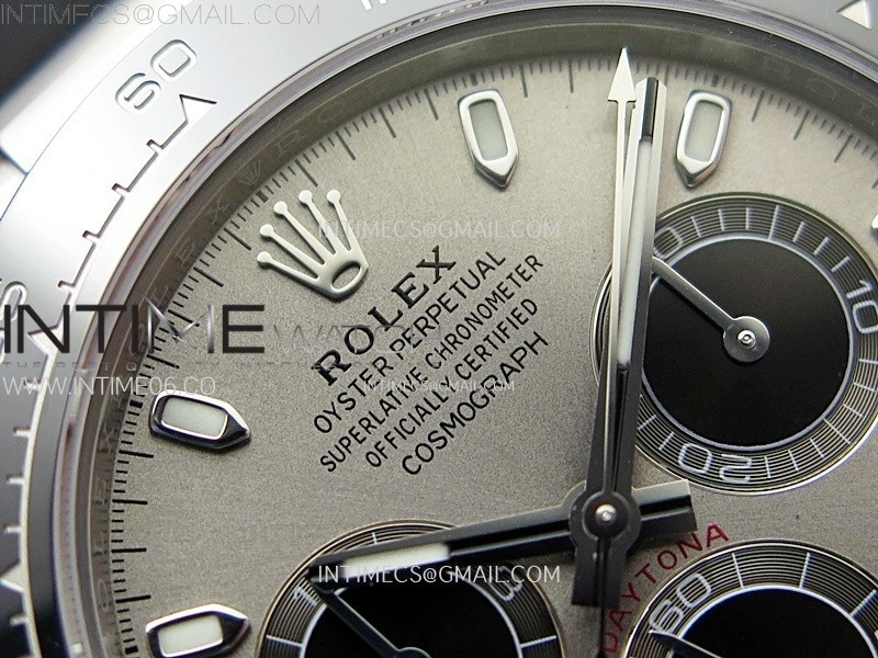 Daytona 116519 904L SS APSF 1:1 Best Edition Gray Dial Sticks Markers on Oysterflex Strap SH4130