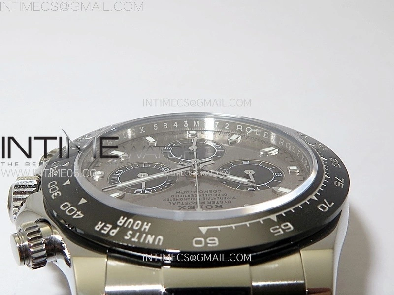 Daytona 116519 904L SS APSF 1:1 Best Edition Gray Dial Sticks Markers on Oysterflex Strap SH4130