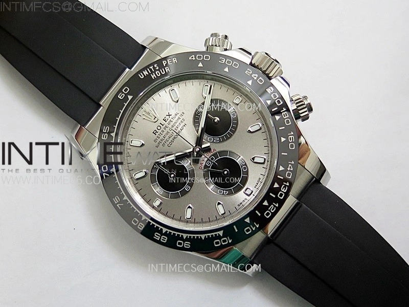 Daytona 116519 904L SS APSF 1:1 Best Edition Gray Dial Sticks Markers on Oysterflex Strap SH4130