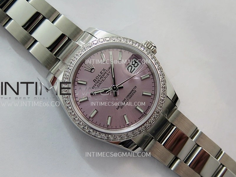 DateJust 31mm 904L SS AR+F Best Edition Pink Dial Stick Marker On 904L SS Oyster Bracelet A2236