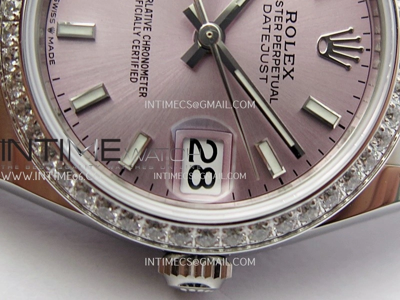 DateJust 31mm 904L SS AR+F Best Edition Pink Dial Stick Marker On 904L SS Oyster Bracelet A2236