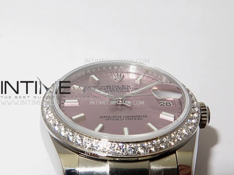 DateJust 31mm 904L SS AR+F Best Edition Pink Dial Stick Marker On 904L SS Oyster Bracelet A2236