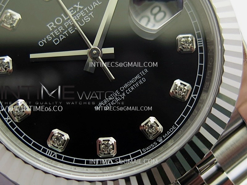 DateJust 126334 904L SS ERF 1:1 Best Edition Black Dial Diamond Marker On Jubilee Bracelet SH3235