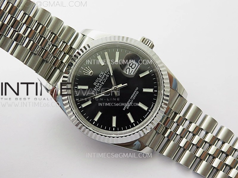 DateJust 126234 904L SS JDF 1:1 Best Edition Black Dial Stick Markers on Jubilee 904L SS Bracelet