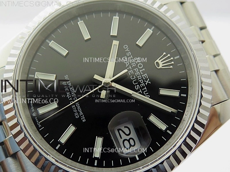 DateJust 126234 904L SS JDF 1:1 Best Edition Black Dial Stick Markers on Jubilee 904L SS Bracelet