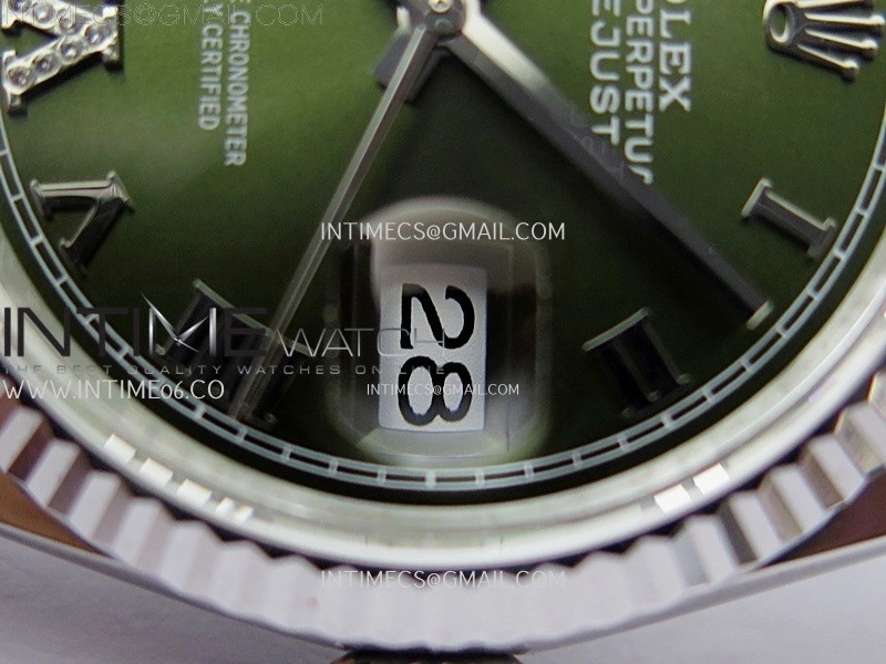 DateJust 126234 904L SS JDF 1:1 Best Edition Green Dial Roman Markers on Jubilee 904L SS Bracelet
