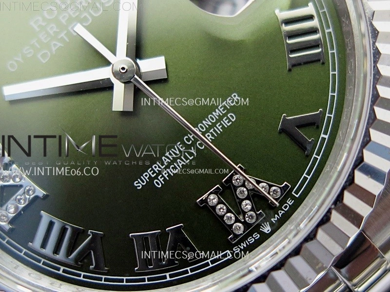 DateJust 126234 904L SS JDF 1:1 Best Edition Green Dial Roman Markers on Jubilee 904L SS Bracelet
