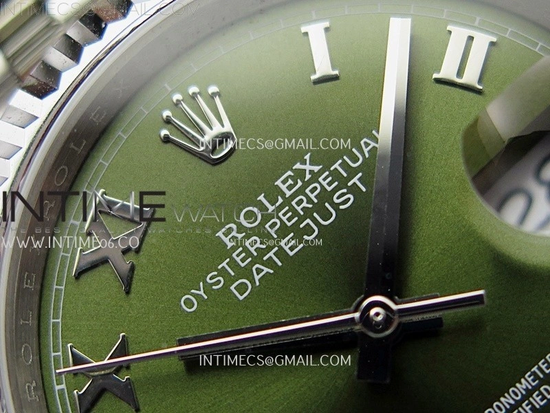 DateJust 126234 904L SS JDF 1:1 Best Edition Green Dial Roman Markers on Jubilee 904L SS Bracelet