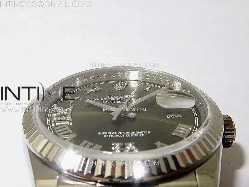 DateJust 126234 904L SS JDF 1:1 Best Edition Green Dial Roman Markers on Jubilee 904L SS Bracelet
