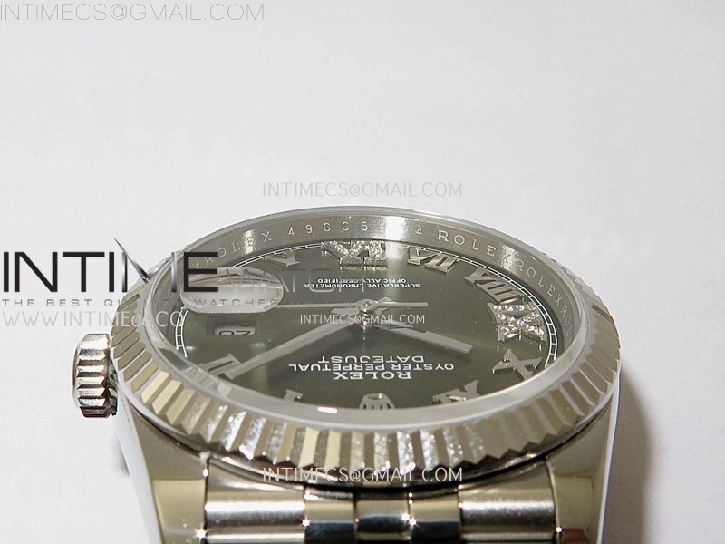 DateJust 126234 904L SS JDF 1:1 Best Edition Green Dial Roman Markers on Jubilee 904L SS Bracelet