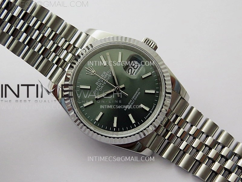 DateJust 126234 904L SS JDF 1:1 Best Edition Green Dial Stick Markers on Jubilee 904L SS Bracelet