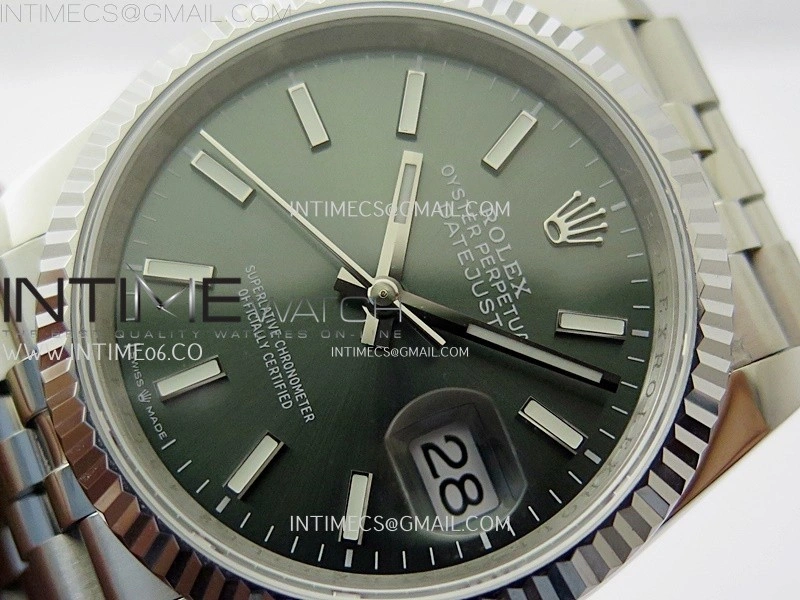 DateJust 126234 904L SS JDF 1:1 Best Edition Green Dial Stick Markers on Jubilee 904L SS Bracelet