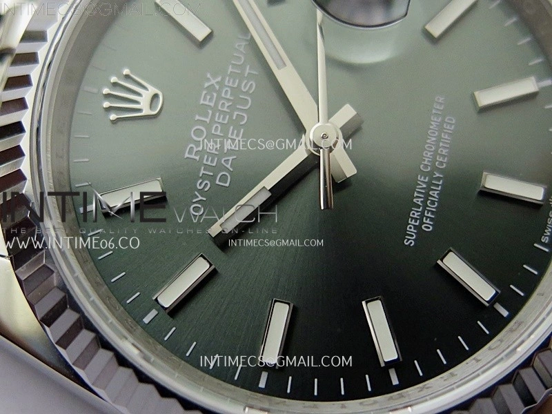 DateJust 126234 904L SS JDF 1:1 Best Edition Green Dial Stick Markers on Jubilee 904L SS Bracelet