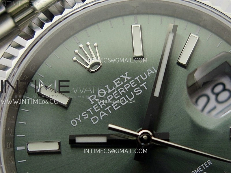 DateJust 126234 904L SS JDF 1:1 Best Edition Green Dial Stick Markers on Jubilee 904L SS Bracelet