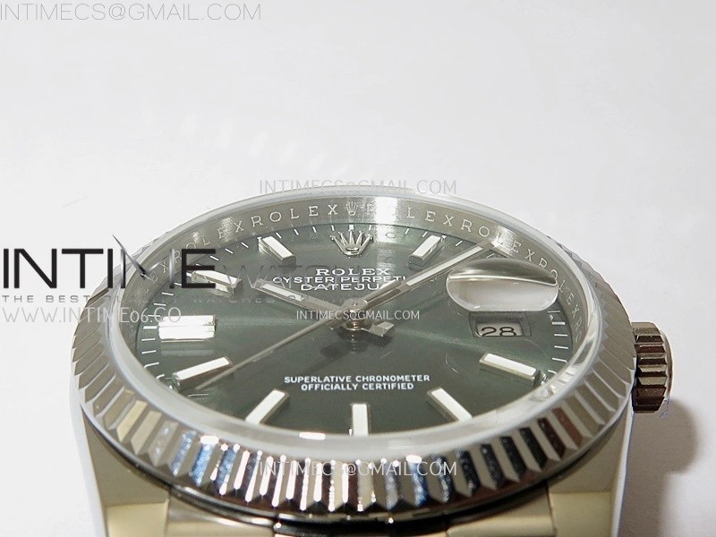 DateJust 126234 904L SS JDF 1:1 Best Edition Green Dial Stick Markers on Jubilee 904L SS Bracelet