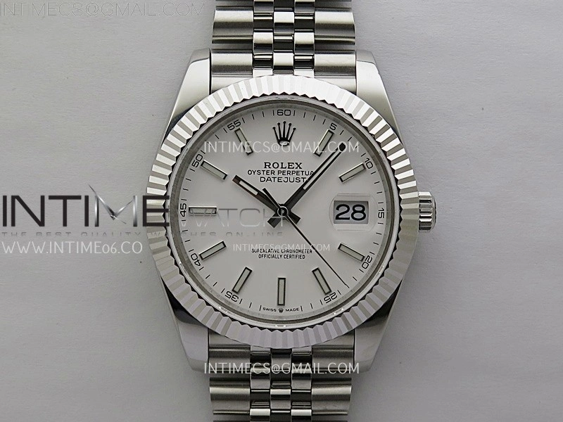 DateJust 126334 904L SS JDF 1:1 Best Edition White Dial Stick Markers on Jubilee 904L SS Bracelet