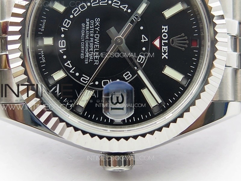 Sky-Dweller 326934 904L SS Noob 1:1 Best Edition Black Dial on SS Jubilee Bracelet Asian 23J to 9001