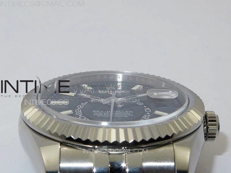 Sky-Dweller 326934 904L SS Noob 1:1 Best Edition Black Dial on SS Jubilee Bracelet Asian 23J to 9001