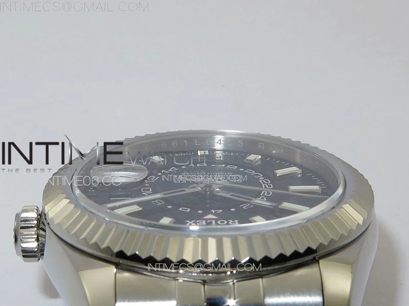 Sky-Dweller 326934 904L SS Noob 1:1 Best Edition Black Dial on SS Jubilee Bracelet Asian 23J to 9001