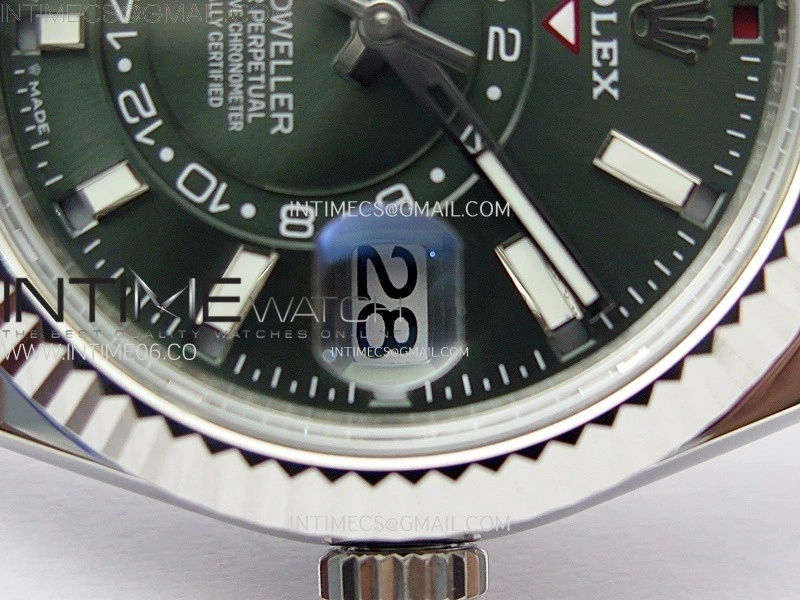 Sky-Dweller 326934 904L SS Noob 1:1 Best Edition Green Dial on SS Jubilee Bracelet Asian 23J to 9001