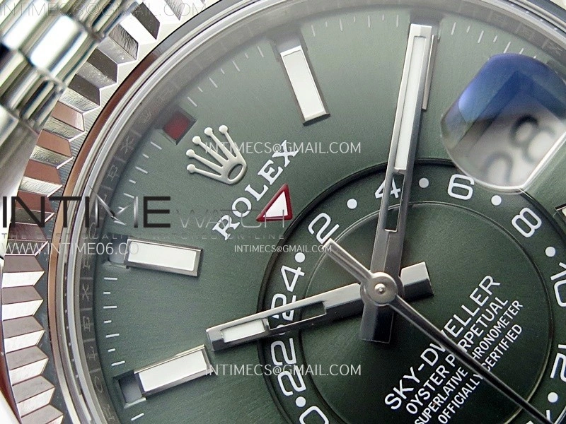 Sky-Dweller 326934 904L SS Noob 1:1 Best Edition Green Dial on SS Jubilee Bracelet Asian 23J to 9001