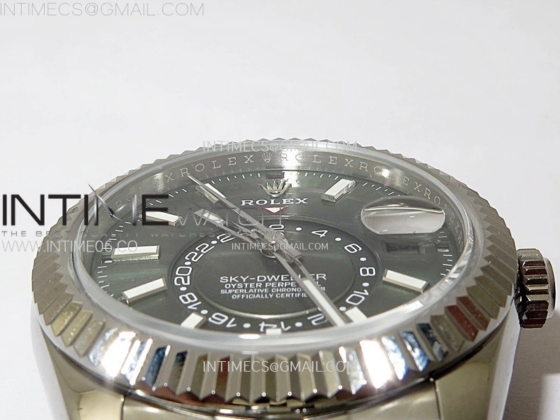 Sky-Dweller 326934 904L SS Noob 1:1 Best Edition Green Dial on SS Jubilee Bracelet Asian 23J to 9001
