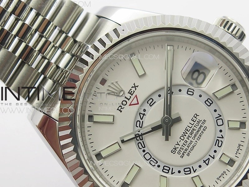 Sky-Dweller 326934 904L SS Noob 1:1 Best Edition White Dial on SS Jubilee Bracelet Asian 23J to 9001