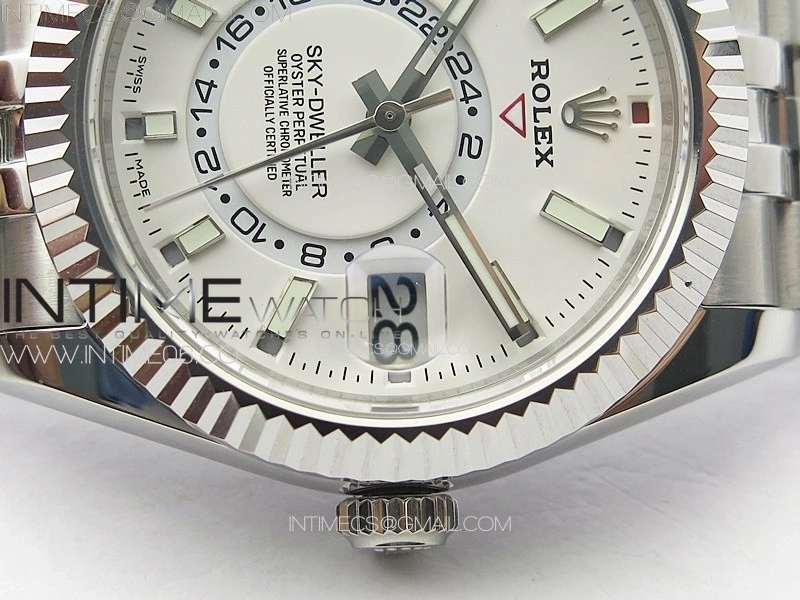 Sky-Dweller 326934 904L SS Noob 1:1 Best Edition White Dial on SS Jubilee Bracelet Asian 23J to 9001