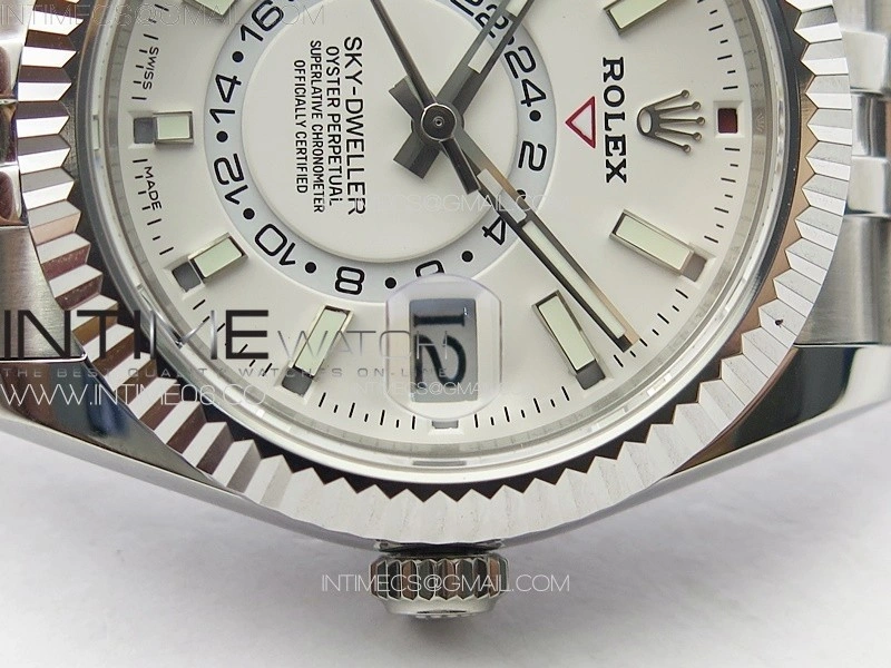 Sky-Dweller 326934 904L SS Noob 1:1 Best Edition White Dial on SS Jubilee Bracelet Asian 23J to 9001