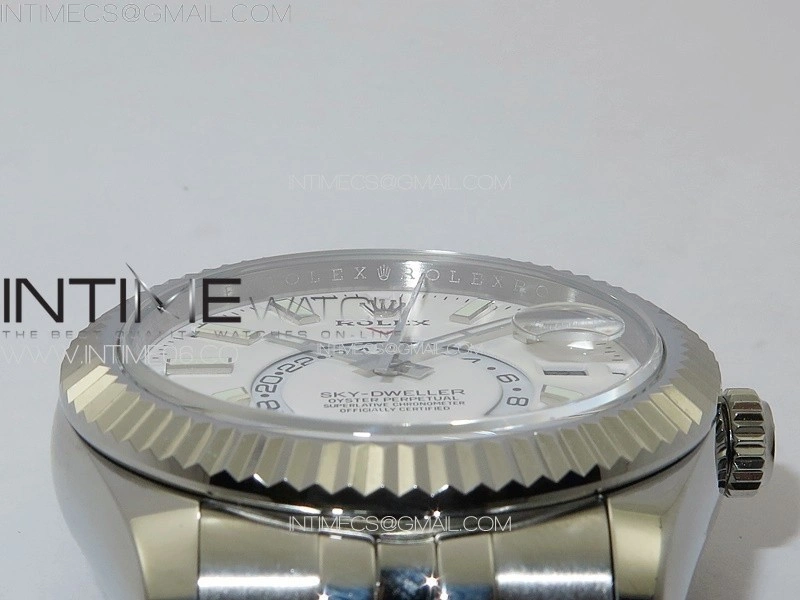 Sky-Dweller 326934 904L SS Noob 1:1 Best Edition White Dial on SS Jubilee Bracelet Asian 23J to 9001