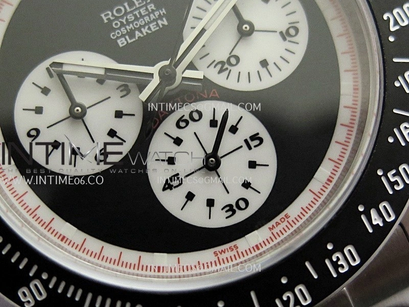 Daytona 116500 Blacken 904L SS PMSF 1:1 Best Edition Black Dial White Subdial On 904L SS Bracelet DD4130