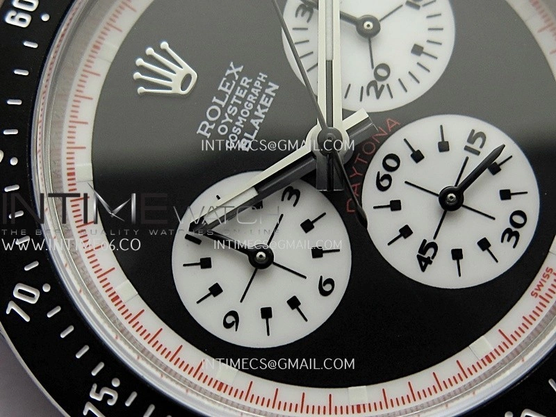 Daytona 116500 Blacken 904L SS PMSF 1:1 Best Edition Black Dial White Subdial On 904L SS Bracelet DD4130
