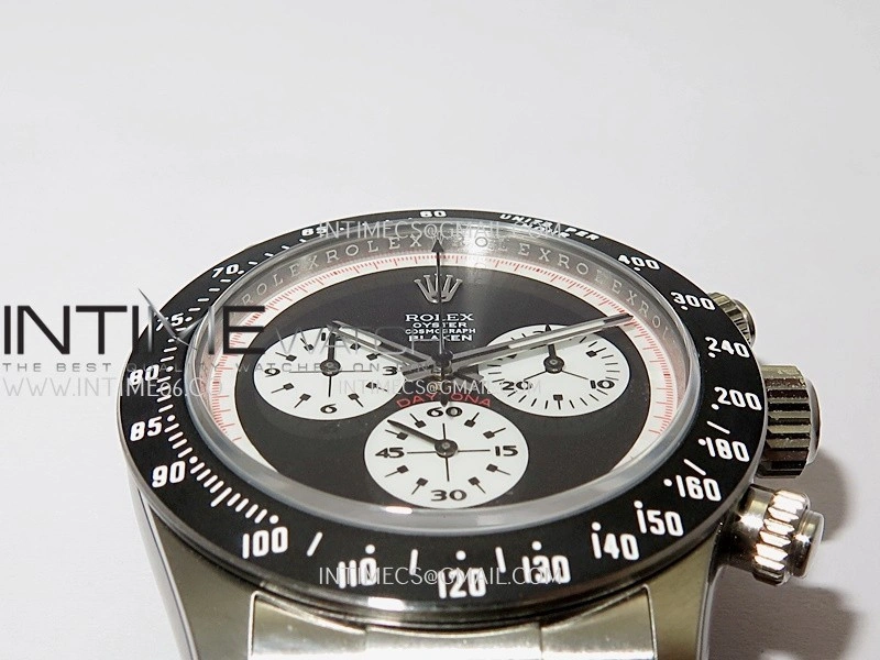 Daytona 116500 Blacken 904L SS PMSF 1:1 Best Edition Black Dial White Subdial On 904L SS Bracelet DD4130