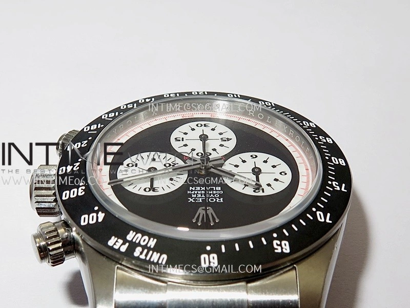 Daytona 116500 Blacken 904L SS PMSF 1:1 Best Edition Black Dial White Subdial On 904L SS Bracelet DD4130