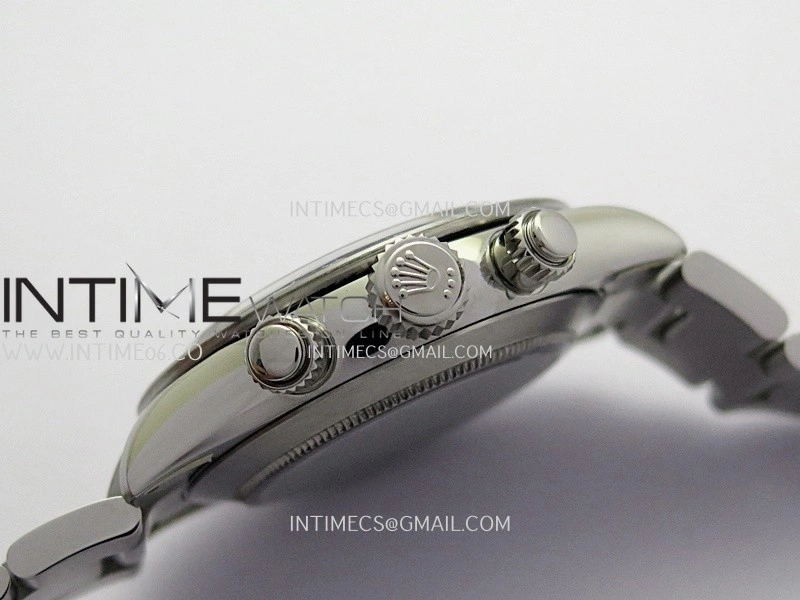 Daytona 116500 Blacken 904L SS PMSF 1:1 Best Edition Black Dial White Subdial On 904L SS Bracelet DD4130