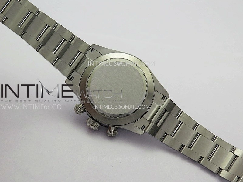 Daytona 116500 Blacken 904L SS PMSF 1:1 Best Edition Black Dial White Subdial On 904L SS Bracelet DD4130