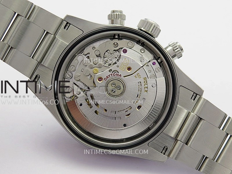 Daytona 116500 Blacken 904L SS PMSF 1:1 Best Edition Black Dial White Subdial On 904L SS Bracelet DD4130