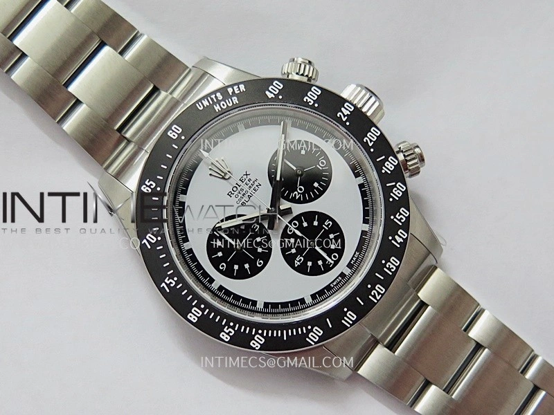 Daytona 116500 Blacken 904L SS PMSF 1:1 Best Edition White Dial Black Subdial On 904L SS Bracelet DD4130