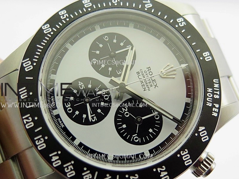 Daytona 116500 Blacken 904L SS PMSF 1:1 Best Edition White Dial Black Subdial On 904L SS Bracelet DD4130
