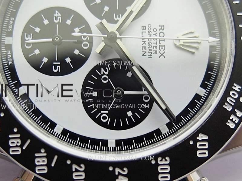 Daytona 116500 Blacken 904L SS PMSF 1:1 Best Edition White Dial Black Subdial On 904L SS Bracelet DD4130