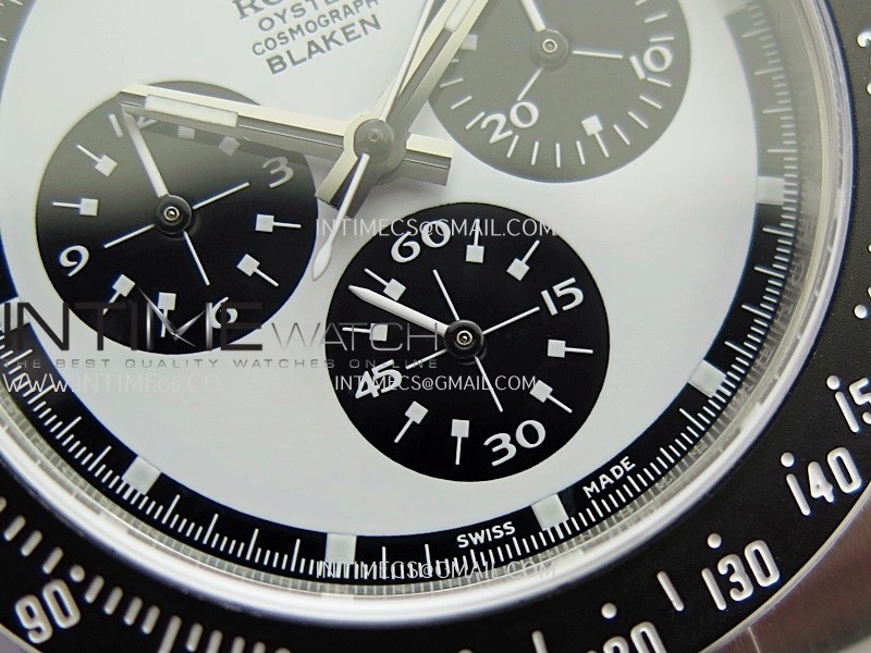 Daytona 116500 Blacken 904L SS PMSF 1:1 Best Edition White Dial Black Subdial On 904L SS Bracelet DD4130