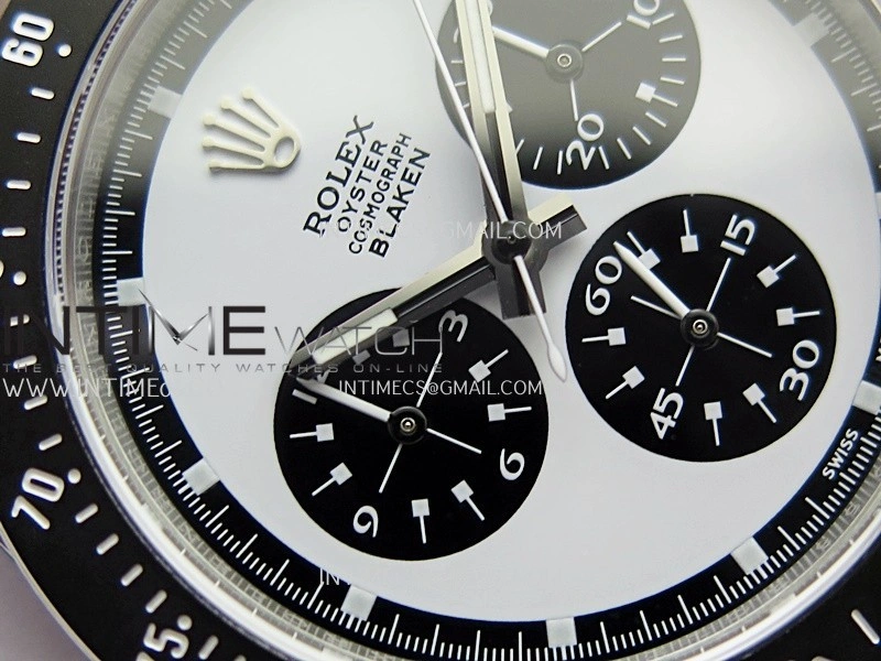 Daytona 116500 Blacken 904L SS PMSF 1:1 Best Edition White Dial Black Subdial On 904L SS Bracelet DD4130
