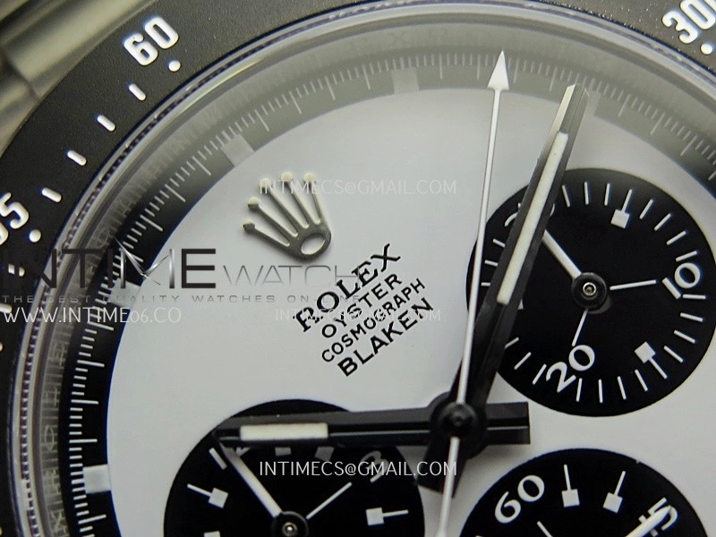 Daytona 116500 Blacken 904L SS PMSF 1:1 Best Edition White Dial Black Subdial On 904L SS Bracelet DD4130