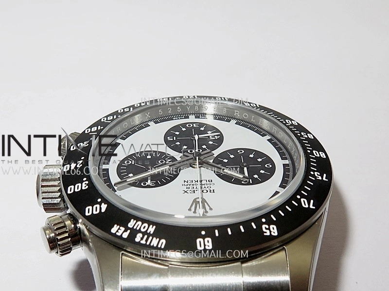 Daytona 116500 Blacken 904L SS PMSF 1:1 Best Edition White Dial Black Subdial On 904L SS Bracelet DD4130