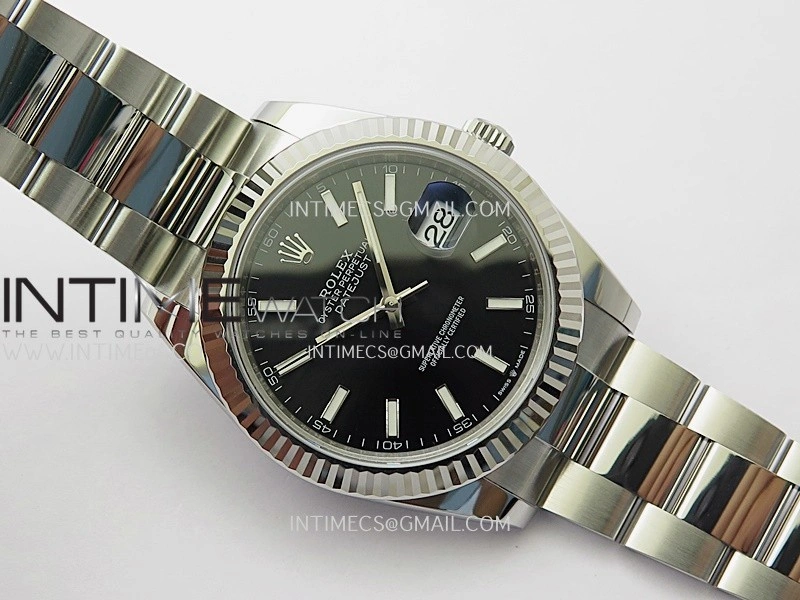 DateJust 41 126334 904L SS V2 VSF 1:1 Best Edition Black Dial Stick Marker On Oyster Bracelet DD3235
