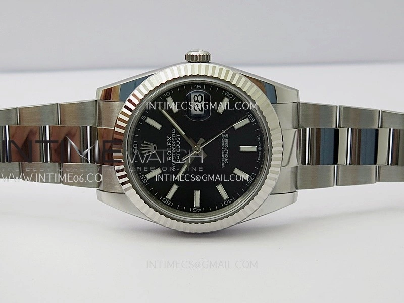 DateJust 41 126334 904L SS V2 VSF 1:1 Best Edition Black Dial Stick Marker On Oyster Bracelet DD3235